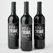 Wijn- en misdaadnacht - grappige ware misdaad wijn etiket (Flessen)