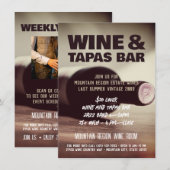 Wijn en Muziek Aangepaste Flyer Uitnodiging (Voorkant / Achterkant)