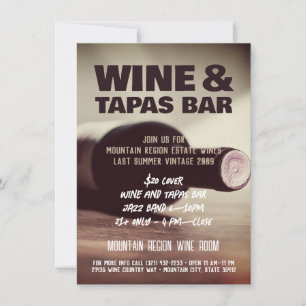 Wijn en Muziek Aangepaste Flyer Uitnodiging