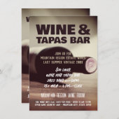 Wijn en Muziek Aangepaste Folder Uitnodiging (Voorkant / Achterkant)