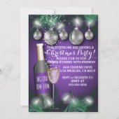 Wijn en Ornamenten Kerstfeest Kaart (Voorkant)