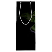 Wijn en paarse tulpen wijn cadeautas (Achterkant)