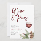 Wijn- en pijnbomen Cabin Mountain Bachelorette Wee Kaart (Voorkant)