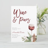 Wijn- en pijnbomen Cabin Mountain Bachelorette Wee Kaart (Staand voorkant)