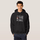 Wijn en Pitbull voor Pitbull-hond Moeder Hoodie (Voorkant volledig)