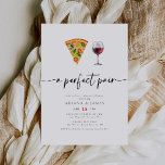 Wijn en Pizza Perfect Paar Rehearsal Dinner Kaart<br><div class="desc">Maak je klaar om een toast te brengen en geniet van het perfecte paar met onze Wine & Pizza Perfect Pair repetitie diner uitnodiging! Deze uitnodiging is uw ticket voor een avondje culinair genot en feest. Met een mondwater pizza-afbeelding in combinatie met een rood wijnglas, geeft deze uitnodiging de stemming...</div>