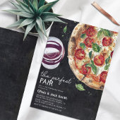 Wijn en pizza perfect paar repetitie diner kaart