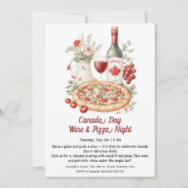 Wijn- en pizzanagaviering | Canada-dag Kaart
