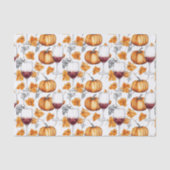 Wijn en pompoenen Waterverf Herfst Tissuepapier (Voorkant)