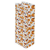 Wijn en pompoenen Waterverf Herfst Wijn Cadeautas (Voorkant Gekanteld)