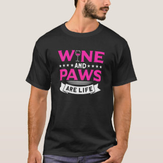 Wijn en poten zijn levensechte wijn t-shirt