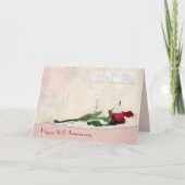 Wijn en Rode Roos 50e Jubileum Kaart (Voorkant)