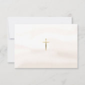 Wijn en room Boho Bloemen Orthodoxe Doop Bedankkaart (Achterkant)