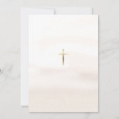 Wijn en room Boho Bloemen Orthodoxe Doop Kaart (Achterkant)