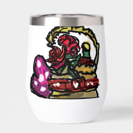 Wijn en roos valentijn