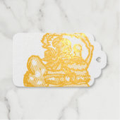 Wijn en roos valentijn cadeaulabels (Voorkant (horizontaal))