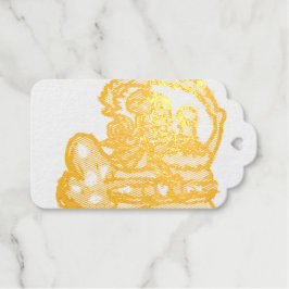 Wijn en roos valentijn cadeaulabels