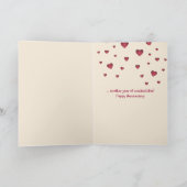 Wijn en rozen van Jubileum voor weddenschappen Kaart (Binnen)