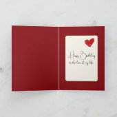 Wijn en Rozen Verjaardag Voor Liefde Kaart (Binnen)