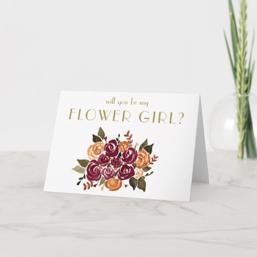 Wijn en Rozen Wil je mijn bloemenmeisje zijn? (Voorkant)