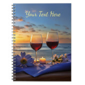Wijn en Strand Custom Notitieboek (Voorkant)