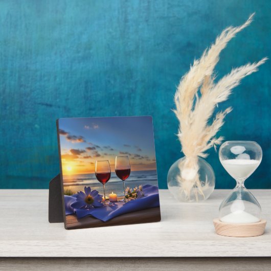 Wijn en strandkunst fotoplaat (Insitu)