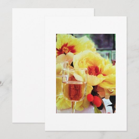 WIJN- EN STROOMINVITATIE KAART (Voorkant / Achterkant)