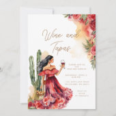 Wijn en tapas Mexicaanse uitnodiging (Voorkant)