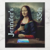 Wijn en Verf feest verjaardagsviering 35e Wijn Etiket (Enkel label)