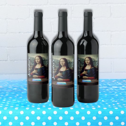 Wijn en Verf feest verjaardagsviering 35e Wijn Etiket