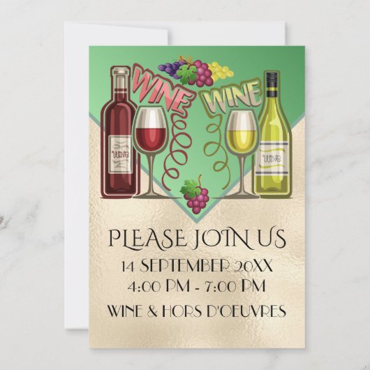 Wijn en vrienden - Zie Achterzijde - Kaart (Achterkant)