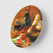 Wijn en vruchten ronde klok (Hoek)