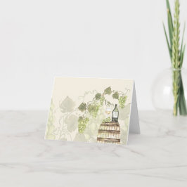 Wijn en wijngaard geïnspireerd bedankkaart