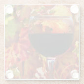 Wijn en wijngaarden glazen onderzetter (Achterkant)