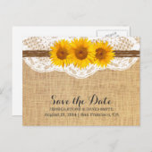 Wijn en zonnebloempel dragen Datum bewaren Aankondigingskaart (Voorkant / Achterkant)