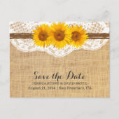 Wijn en zonnebloempel dragen Datum bewaren Aankondigingskaart (Voorkant)