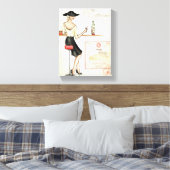 Wijn Fashionista Canvas Afdruk (Insitu (Slaapkamer))