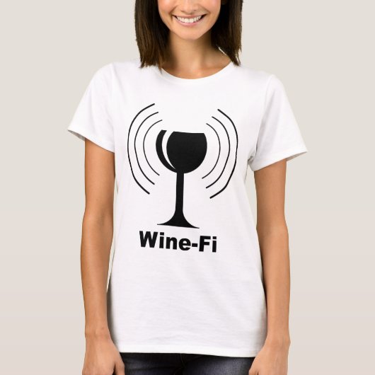 Wijn-Fi Humor T-shirt (Voorkant)