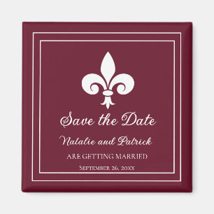 Wijn Fleur de Lis Save the Date Magnet