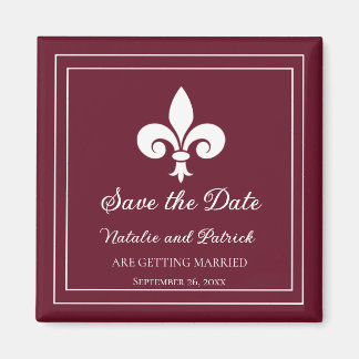 Wijn Fleur de Lis Save the Date Magnet