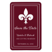 Wijn Fleur de Lis Save the Date Magnet Magneet (Verticaal)