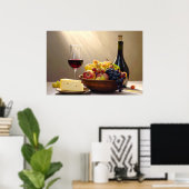 Wijn, Fruit, en Kaas Poster (Thuiskantoor)