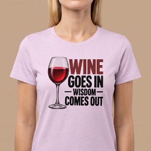 Wijn Gaat Binnen Wijsheid Komt Uit Grappig T-shirt