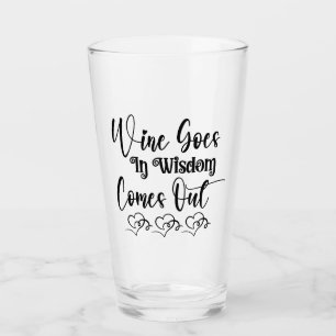 Wijn gaat erin glas