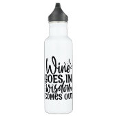 Wijn gaat uit in wijsheid waterfles  (Rechts)