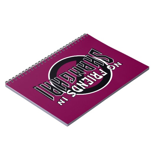 WIJN "Geen vrienden in Shanghai" Spiral Notitieboe Notitieboek (Linkerzijde)