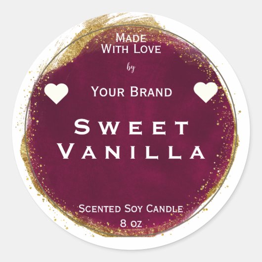 Wijn gemaakt met liefde Product Verpakking Label (Voorkant)