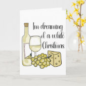 Wijn gerelateerde kerstkaart kaart (Gele Bloem)