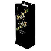 Wijn geschenk tas-champagne splash wijn cadeautas (Achterkant Gekanteld)