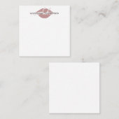 Wijn getinte lippen kalligrafie script notitiekaartje (Voorkant / Achterkant)